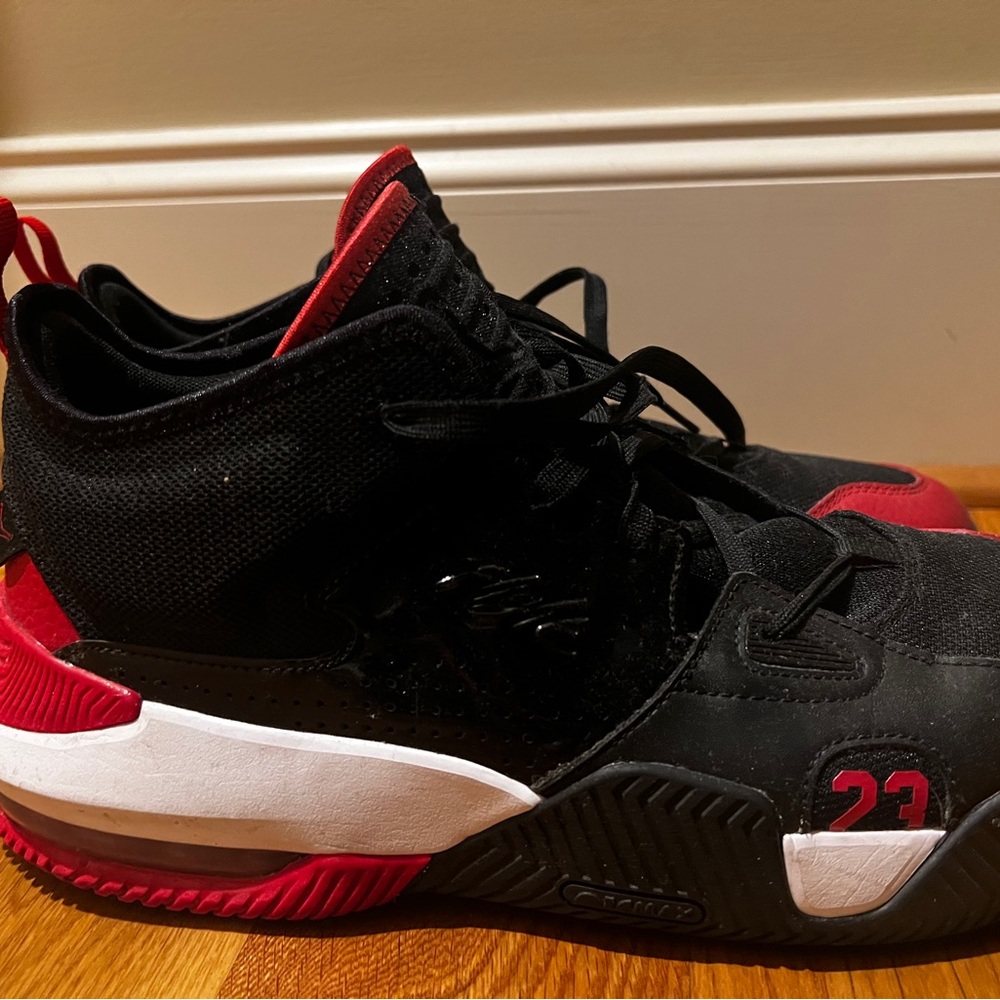 Jordan Black and Red Sneakers